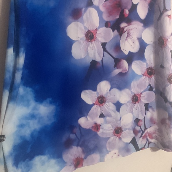 Calvin Klein Blue Bold Floral Sleeveless Dress - Picture 7 of 13